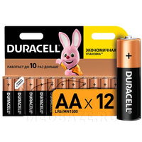 Батарейка АА LR6 Duracell, блистер, картон (208059), 12 шт/уп