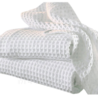 Вафельное полотенце, в индивидуальной упаковке, плотность 200 г/м2, 45*80 см, белый